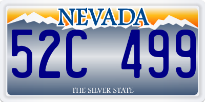 NV license plate 52C499