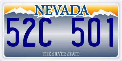 NV license plate 52C501