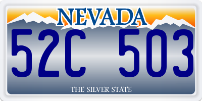 NV license plate 52C503