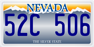 NV license plate 52C506