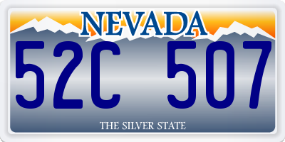 NV license plate 52C507
