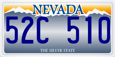 NV license plate 52C510
