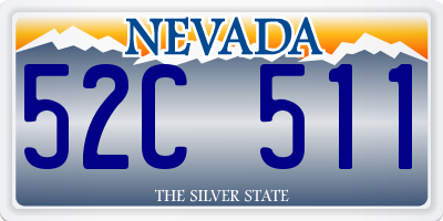 NV license plate 52C511