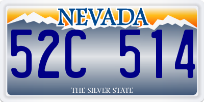NV license plate 52C514