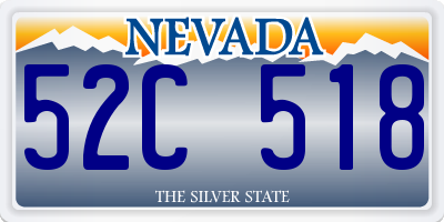 NV license plate 52C518