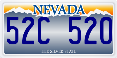 NV license plate 52C520