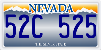 NV license plate 52C525