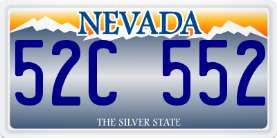 NV license plate 52C552