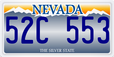 NV license plate 52C553