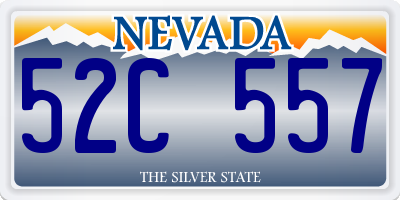 NV license plate 52C557