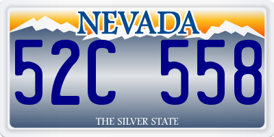 NV license plate 52C558