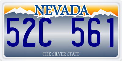 NV license plate 52C561