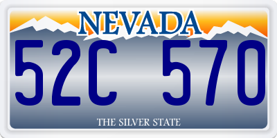 NV license plate 52C570