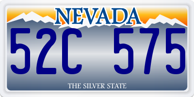 NV license plate 52C575