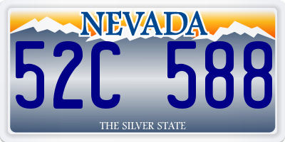 NV license plate 52C588