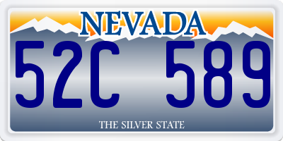 NV license plate 52C589