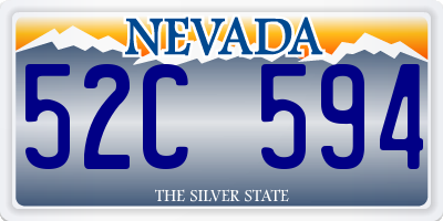 NV license plate 52C594