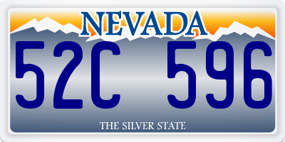 NV license plate 52C596