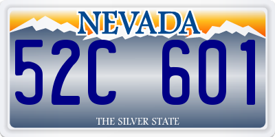 NV license plate 52C601