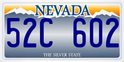 NV license plate 52C602
