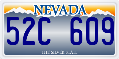 NV license plate 52C609