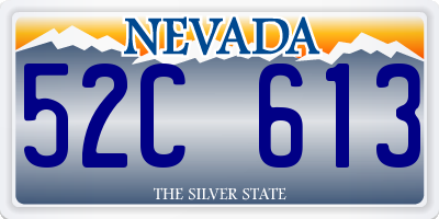NV license plate 52C613