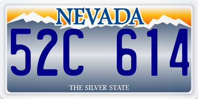 NV license plate 52C614