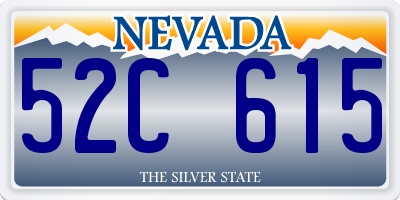 NV license plate 52C615