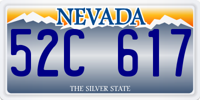 NV license plate 52C617