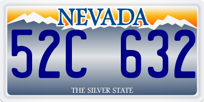 NV license plate 52C632