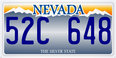 NV license plate 52C648
