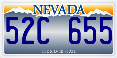 NV license plate 52C655