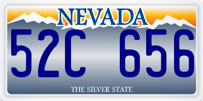 NV license plate 52C656