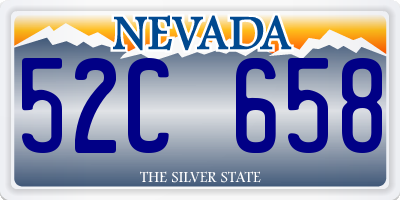 NV license plate 52C658