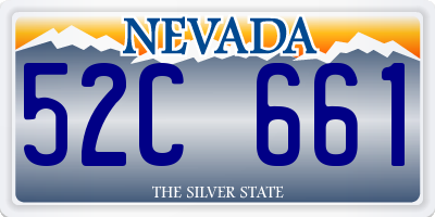 NV license plate 52C661