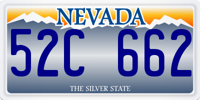 NV license plate 52C662