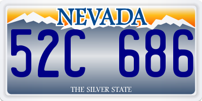NV license plate 52C686