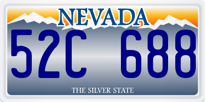 NV license plate 52C688