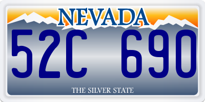 NV license plate 52C690