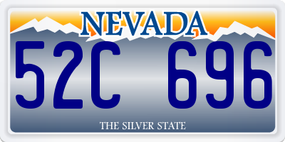 NV license plate 52C696