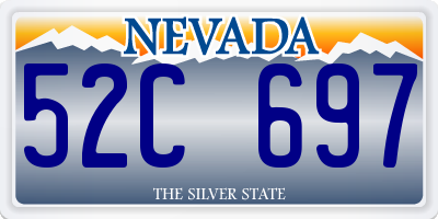 NV license plate 52C697