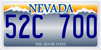NV license plate 52C700