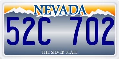 NV license plate 52C702