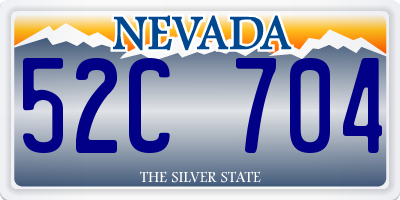 NV license plate 52C704