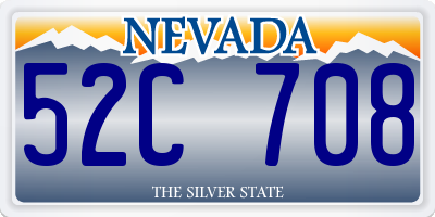 NV license plate 52C708