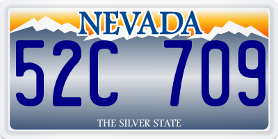 NV license plate 52C709