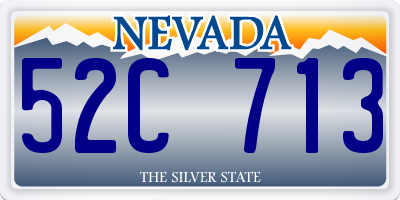 NV license plate 52C713