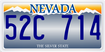 NV license plate 52C714