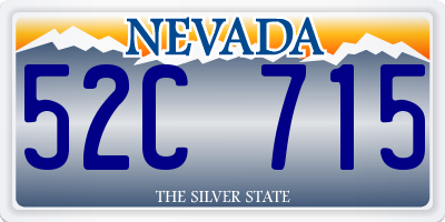 NV license plate 52C715