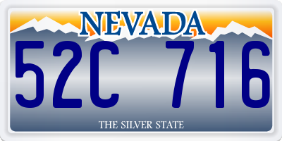 NV license plate 52C716